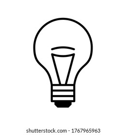 Light Bulb  icon or logo isolated sign symbol vector illustration - high quality black style vector icons

