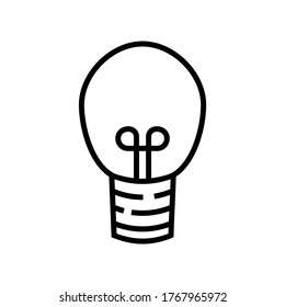 Icono de la bombilla ligera o logotipo símbolo de signo aislado ilustración vectorial - iconos vectoriales de estilo negro de alta calidad
