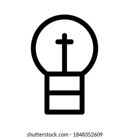 light bulb icon or logo isolated sign symbol vector illustration - high quality black style vector icons
