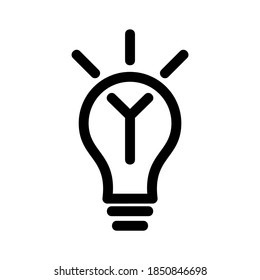 light bulb icon or logo isolated sign symbol vector illustration - high quality black style vector icons
