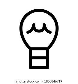 Icono de la bombilla de luz o logotipo símbolo de signo aislado ilustración vectorial - iconos vectoriales de estilo negro de alta calidad
