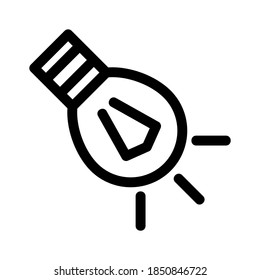 light bulb icon or logo isolated sign symbol vector illustration - high quality black style vector icons

