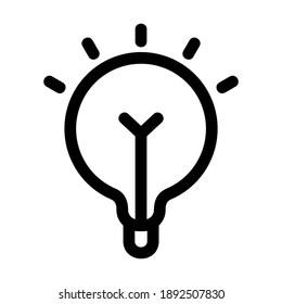 light bulb icon or logo isolated sign symbol vector illustration - high quality black style vector icons
