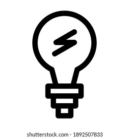 light bulb icon or logo isolated sign symbol vector illustration - high quality black style vector icons

