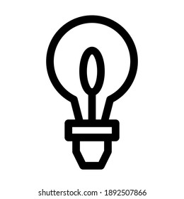 Glühbirnensymbol oder Logo einzeln auf Zeichen, Vektorgrafik - hochwertige Vektorsymbole in schwarzem Stil
