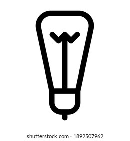 Glühbirnensymbol oder Logo einzeln auf Zeichen, Vektorgrafik - hochwertige Vektorsymbole in schwarzem Stil
