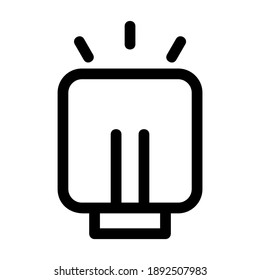 Icono de la bombilla de luz o logotipo símbolo de signo aislado ilustración vectorial - iconos vectoriales de estilo negro de alta calidad
