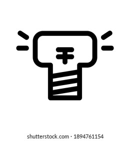 Light Bulb Symbol oder Logo einzeln auf Zeichen Vektorgrafik - hochwertige Vektorsymbole in schwarzem Stil

