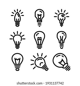 light bulb icon or logo isolated sign symbol vector illustration - Collection of high quality black style vector icons
