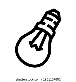 Icono de la bombilla de luz o logotipo símbolo de signo aislado ilustración vectorial - iconos vectoriales de estilo negro de alta calidad
