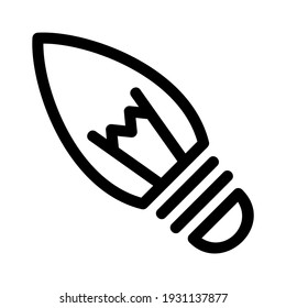 Icono de la bombilla de luz o logotipo símbolo de signo aislado ilustración vectorial - iconos vectoriales de estilo negro de alta calidad

