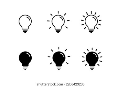 Light Bulb icon or logo isolated sign symbol vector illustration - Collection of high quality black style vector icons