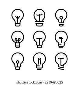 Icono de la bombilla de luz o logotipo símbolo de signo aislado ilustración vectorial - Colección de iconos vectoriales de estilo negro de alta calidad
