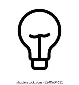 Glühbirnensymbol oder Logo einzeln auf Zeichen, Vektorgrafik - hochwertige Vektorsymbole in schwarzem Stil
