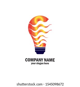 Light bulb icon, logo vector design template

