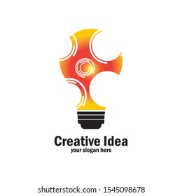 Light bulb icon, logo vector design template
