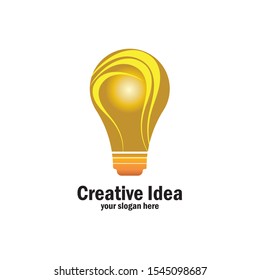 Light bulb icon, logo vector design template
