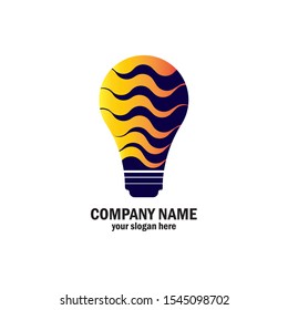Light bulb icon, logo vector design template
