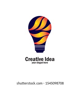 Light bulb icon, logo vector design template
