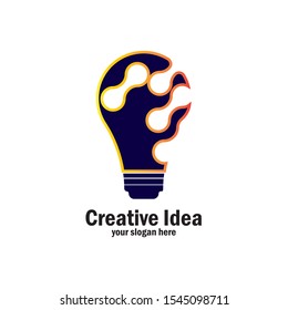 Light bulb icon, logo vector design template
