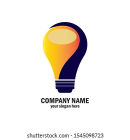 Light bulb icon, logo vector design template

