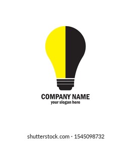 Light bulb icon, logo vector design template
