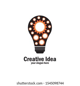 Light bulb icon, logo vector design template
