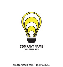 Light bulb icon, logo vector design template

