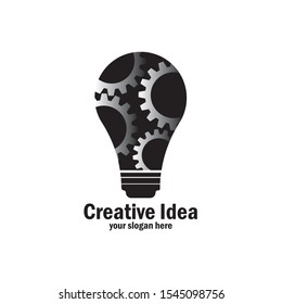 Light bulb icon, logo vector design template
