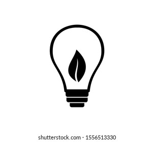 light bulb icon and logo, vector isolated