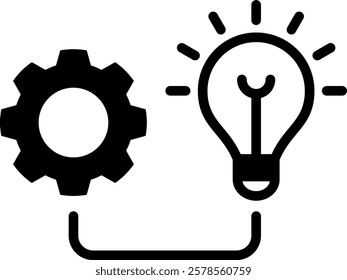 Light Bulb Icon Mixed Vector Illustration