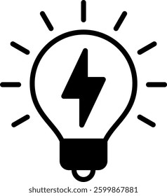 Light Bulb Icon Mixed Vector Illustration