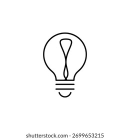 Ícone de lâmpada símbolo moderno e mínimo de ideias, energia e iluminação inteligente. Perfeito para aplicativos domésticos inteligentes, design de interface do usuário, projetos de inovação e marca tecnológica. Para o seu design. Vetor EPS 10