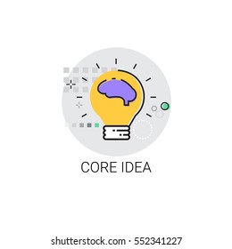 Light Bulb Icon New Creative Core Idea Business Concept Vector Illustration