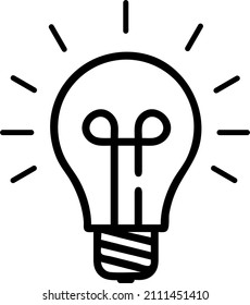 Light bulb icon. New idea vector icon