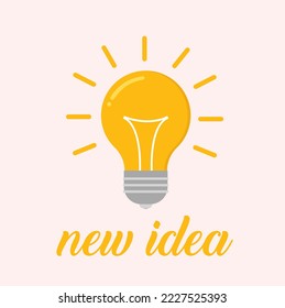 light bulb icon. new idea symbol isolated vector graphic.
