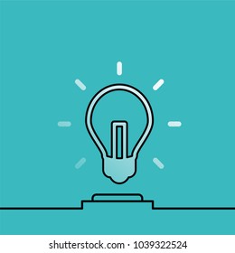 Light Bulb icon on green background