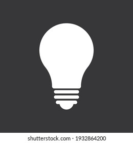 Light bulb icon on grey background