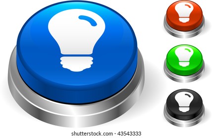 Light Bulb Icon on Internet Button Original Vector Illustration Three Dimensional Buttons