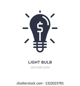 light bulb icon on white background. Simple element illustration from Digital economy concept. light bulb sign icon symbol design.