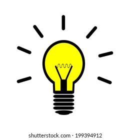 Light bulb icon on white background.