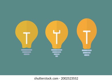 light bulb icon on a white background, vector illustration