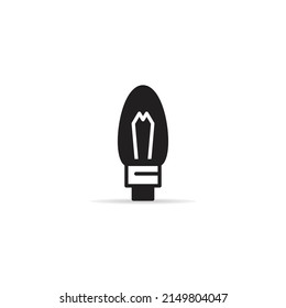 icono de la bombilla de luz sobre fondo blanco