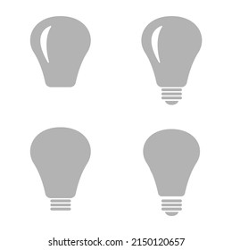light bulb icon on a white background, vector illustration