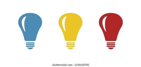 light bulb icon on a white background, vector illustration
