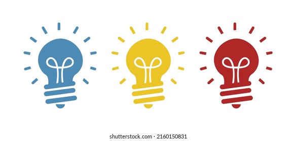 light bulb icon on a white background, vector illustration