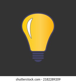 light bulb icon on a white background, vector illustration
