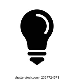 Light bulb icon on white background. Vector illustration.