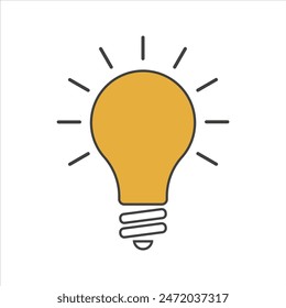 light bulb icon on white background.