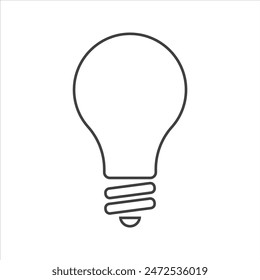 light bulb icon on white background.